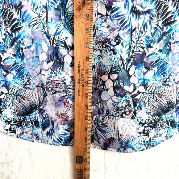 Robert Graham Camasa Shirt Mens L Blue Multicolor Tropical Floral Classic Fit - Picture 8 of 11